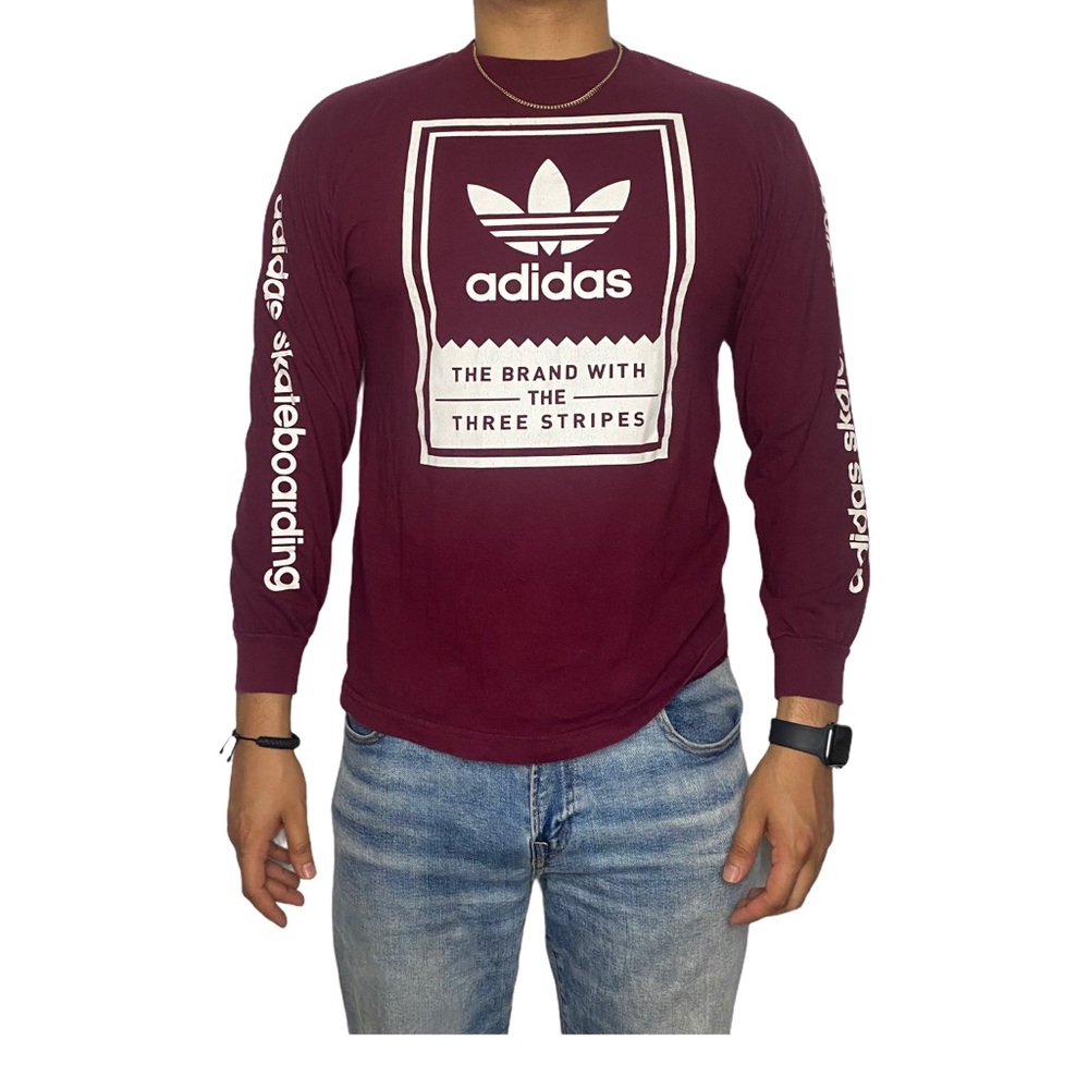 Burgundy Adidas tshirt